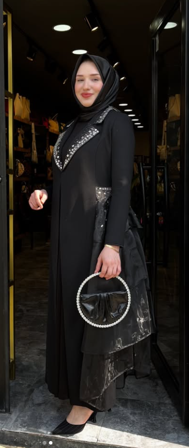 Jade Organize Parçalı Abaya