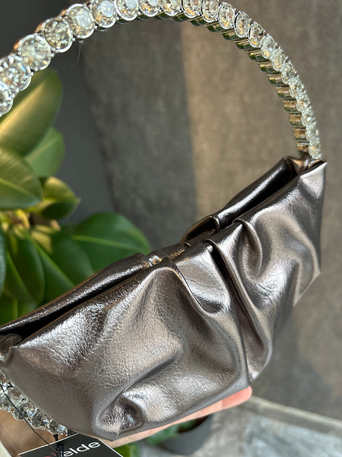 BRONZ DERİ ABİYE ÇANTA