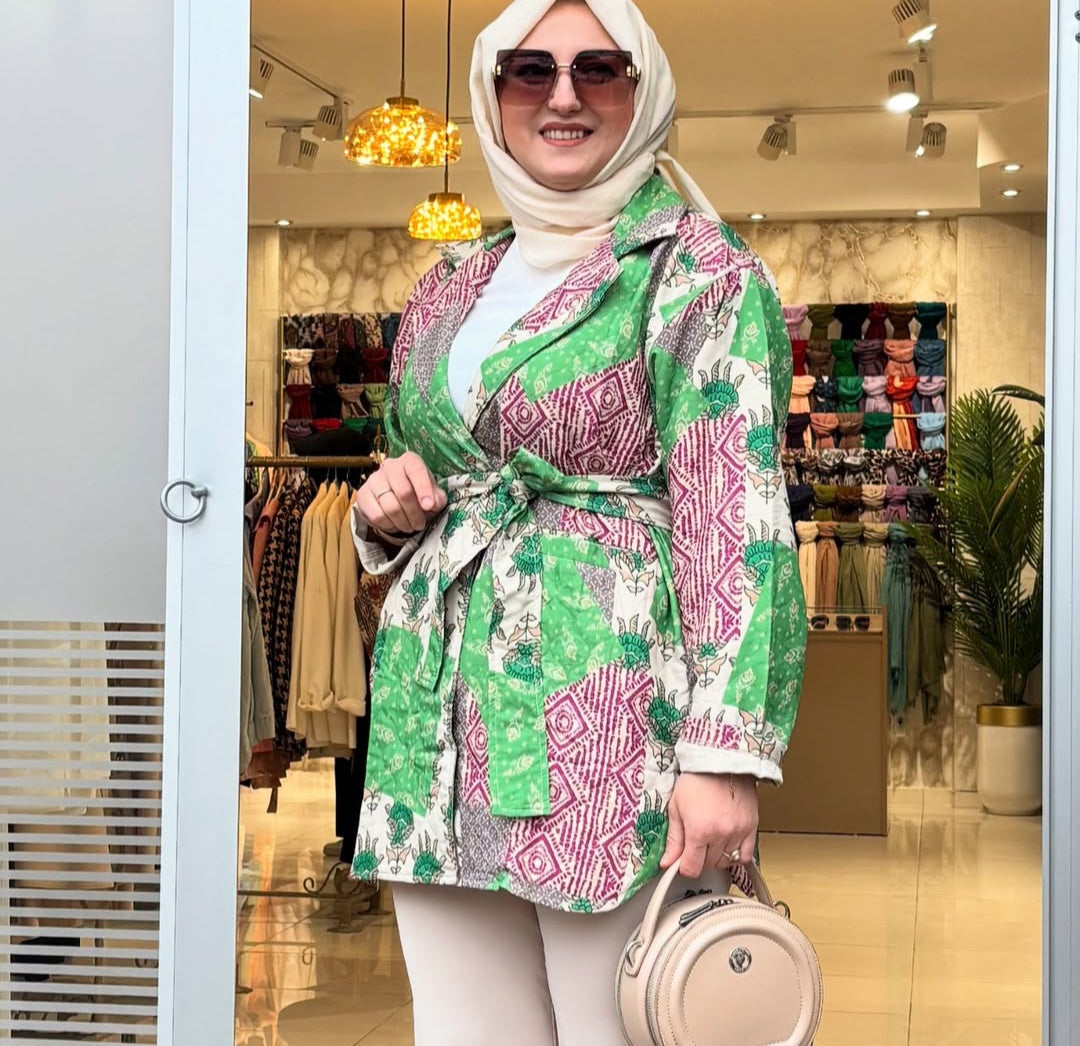 ETNİK DESENLİ CEKET