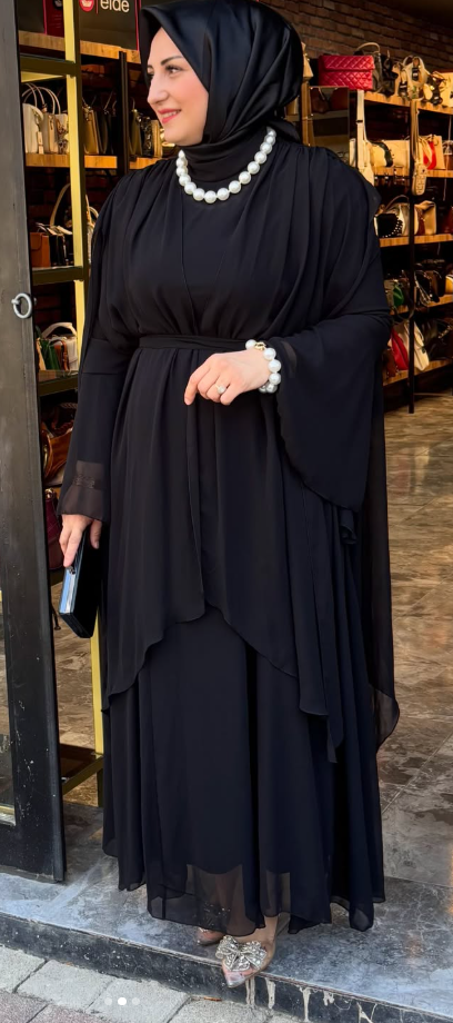 2002 ŞİFON SİYAH ELBİSE