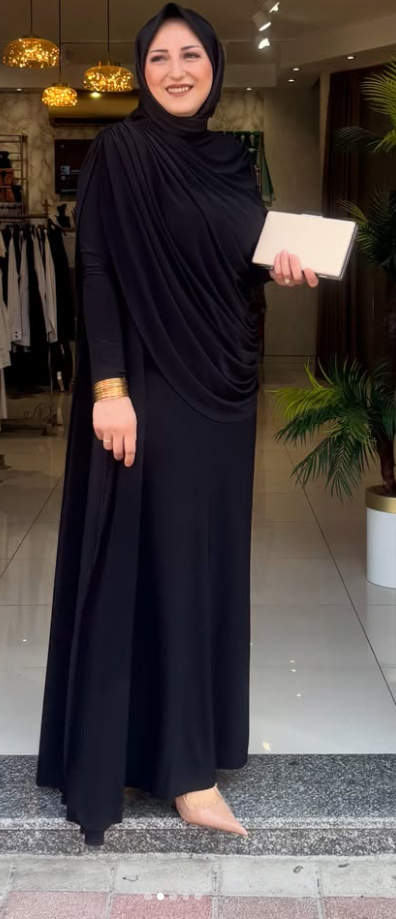 3093 BÜZGÜLÜ SİYAH ELBİSE