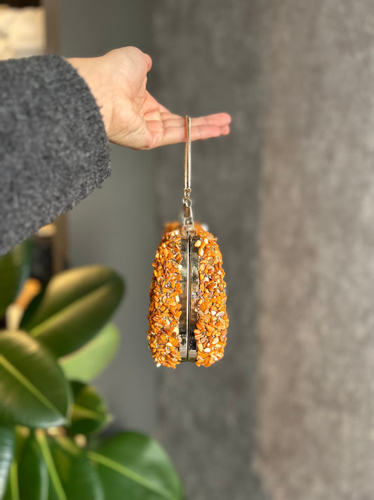 DOĞAL TAŞLI ABİYE ÇANTA