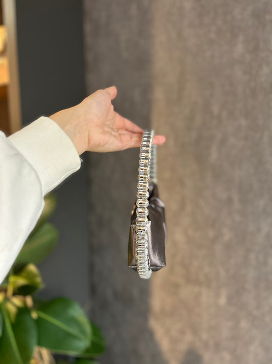 BRONZ DERİ ABİYE ÇANTA