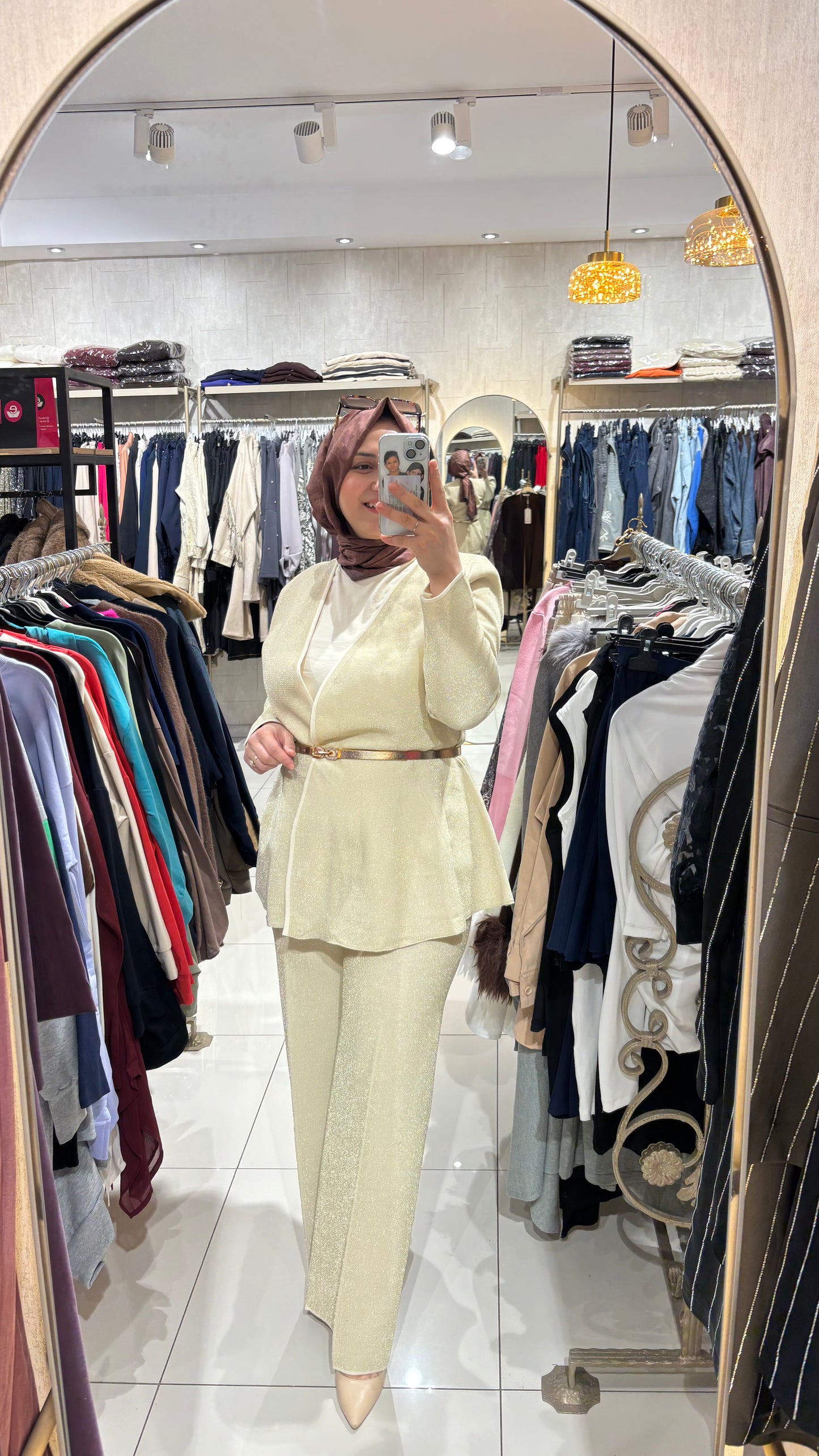 💫SİMLİ KREM TRİKO TAKIM💫