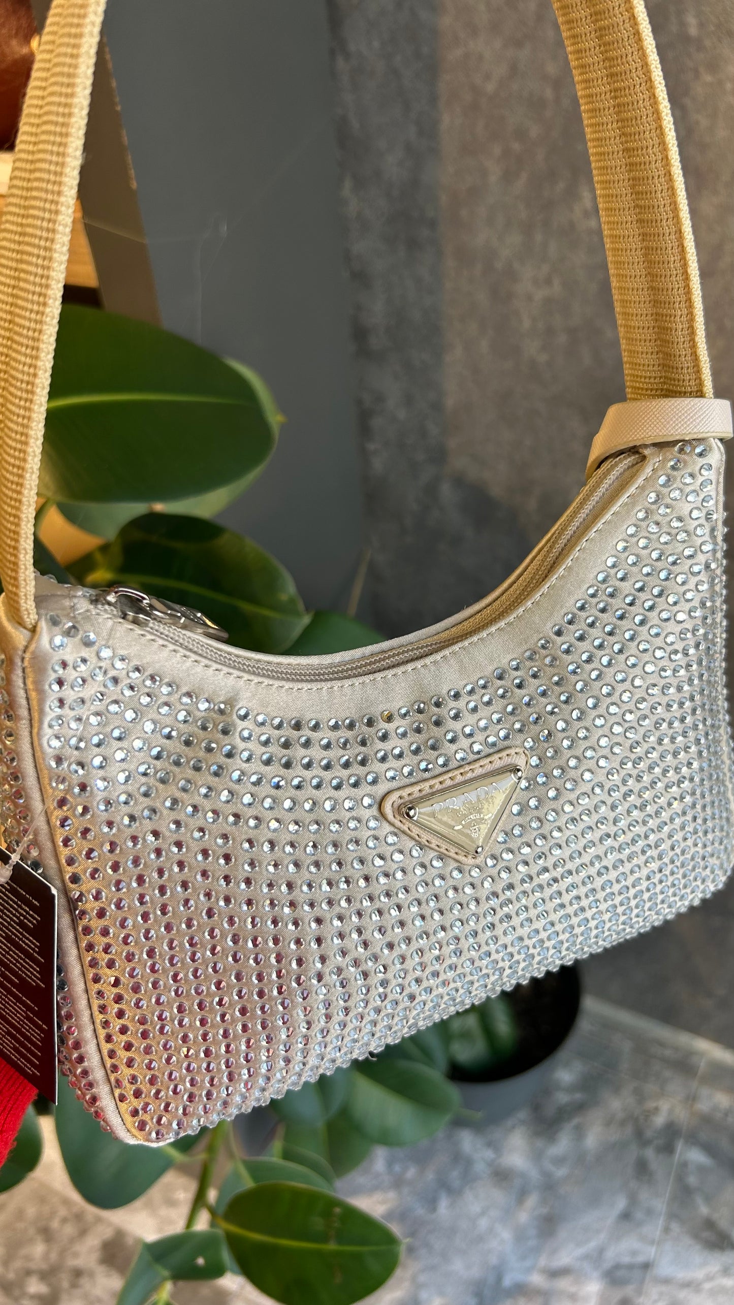 PRADA TAŞLI EL VE  OMUZ ÇANTASI