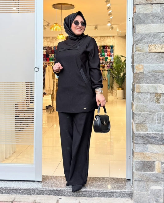 DESENLİ SİM DETAYLI TAKIM